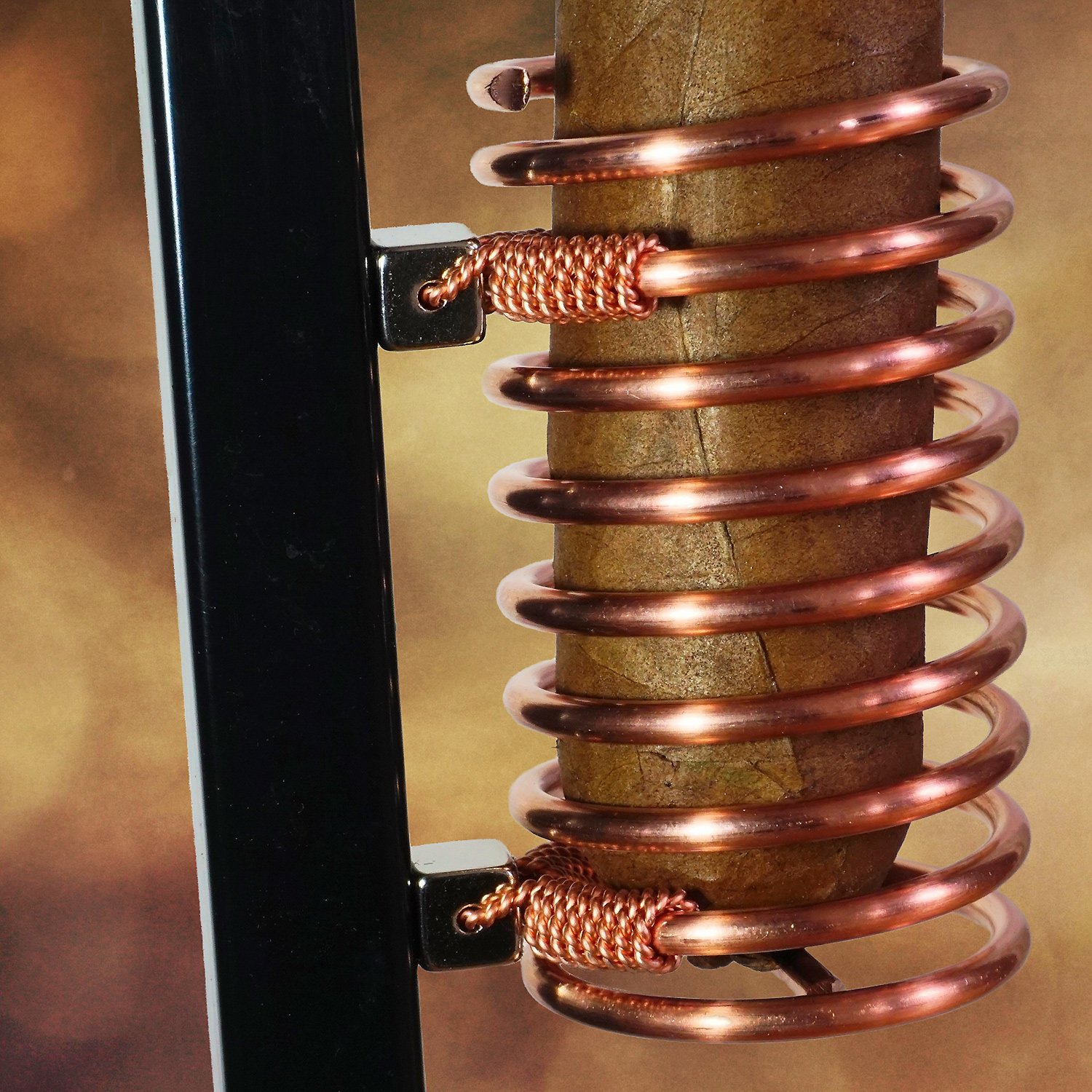 Copper Cigar Holder on golf cart Copper Cigar Caddy